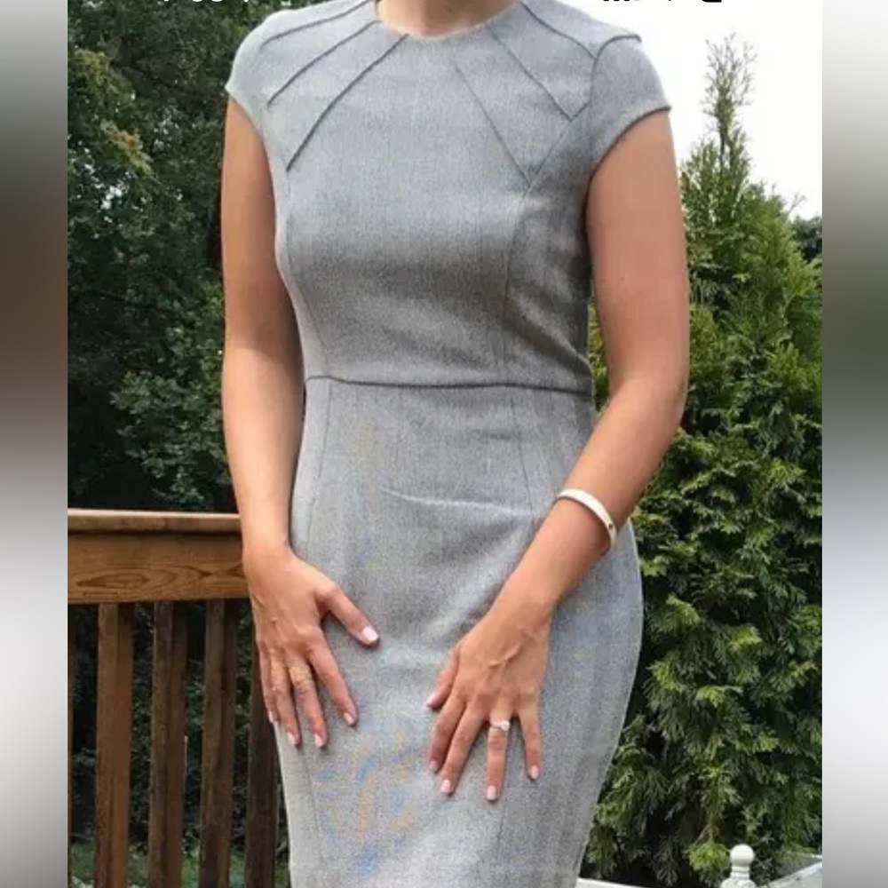 H&M Gray Midi Dress